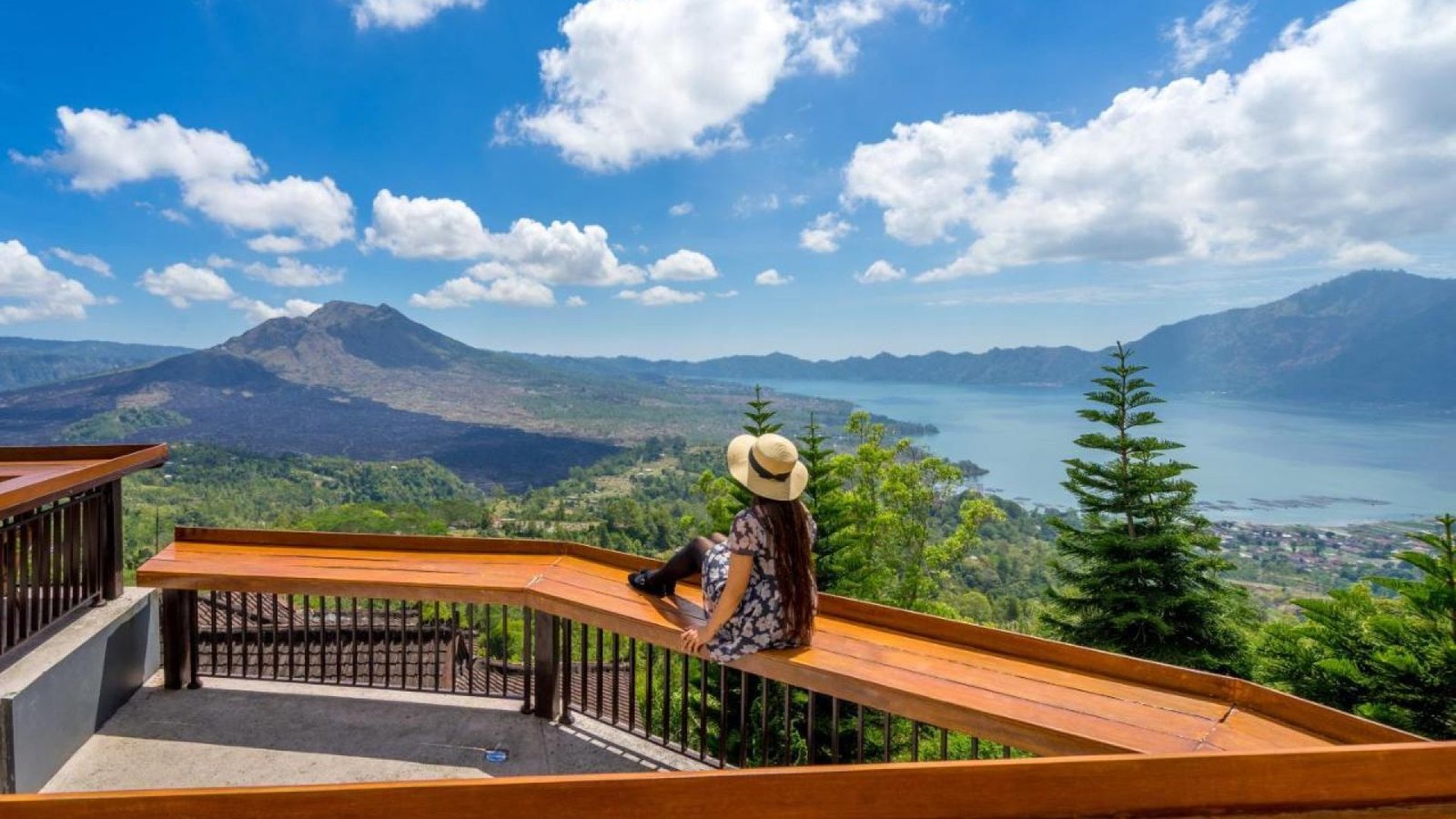 Volcano and Lake View